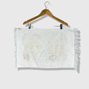 Vintage Hand Towel Unisex OS White Blue‎ Farmhouse Country Kitsch Chicken Duck